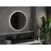 Mexen Erg, Kerek LED-es háttérvilágítású fürdőszobai tükör 80cm, 6000K, Páramentes fűtőbetét, 9823-080-080-611-00