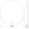 Mexen Erg, Kerek LED-es háttérvilágítású fürdőszobai tükör 90cm, 6000K, Páramentes fűtőbetét, 9823-090-090-611-00