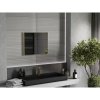 Mexen Loft, téglalap alakú fürdőszobai tükör 60 x 50 cm, keret színe arany fényes, 9852-060-050-000-50