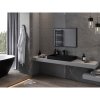 Mexen Loft, téglalap alakú fürdőszobai tükör 80 x 60 cm, keret színe fekete matt, 9852-080-060-000-70