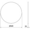Mexen Loft, kerek fürdőszobai tükör 60 cm, keret színe szálcsiszolt acél, 9850-060-060-000-10