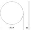 Mexen Loft, kerek fürdőszobai tükör 65 cm, keret színe arany fényes, 9850-065-065-000-50