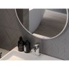 Mexen Loft, kerek fürdőszobai tükör 80 cm, keret színe fehér, 9850-080-080-000-20