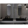 Mexen Loft, ovális fürdőszobai tükör 100 x 35 cm, keret színe arany fényes, 9851-100-035-000-50