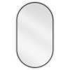 Mexen Loft, ovális fürdőszobai tükör 80 x 45 cm, keret színe fekete matt, 9851-080-045-000-70