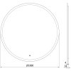 Mexen Oro, Kerek LED háttérvilágítású fürdőszobai tükör 100cm, 6000K, Páramentes fűtőbetét, 9824-100-100-611-00