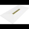 Mexen Toro, SMC téglalap alakú zuhanytálca 160 x 70 cm, fehér, arany kupak, 43107016-G