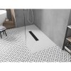 Mexen Toro, SMC téglalap alakú zuhanytálca 180 x 70 cm, fehér, fekete huzat, 43107018-B