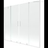 Mexen Velar Duo, 2 szárnyas kádparaván tolóajtóval 190 x 150 cm, 8mm átlátszó üveg, fehér profil, 896-190-000-02-20