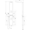mexen omar panel prysznicowy chrom 7610 03 00