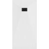 Mexen Hugo, téglalap alakú zuhanytálca SMC 180 x 90 cm, fehér, fekete huzat, 42109018-B