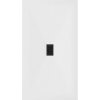 Mexen Hugo, téglalap alakú zuhanytálca SMC 200 x 100 cm, fehér, fekete huzat, 42101020-B