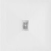 Mexen Hugo, négyzet alakú zuhanytálca SMC 100 x 100 cm, fehér, acél burkolat, 42101010-X