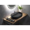 Sapho INFINITY OVAL, kerámia munkalap mosogató 60x40cm, antracit, 10NF65060-2C