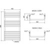 Mexen Apollo, elektromos fűtőelem 860x450 mm + fűtőrúd 600 W, fekete, W117-0860-450-2600-70