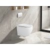 Invena Tinos, falra akasztható WC csésze Perem nélküli 495x365x360 mm + SLIM wc ülőke lassan záródó, fehér fényes, INV-CE-91-001-W