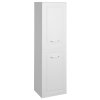 Aqualine, FAVOLO magas szekrény kosárral 40x150x31 cm, matt fehér, FV160