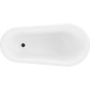 Mexen, Mexen Retro wanna wolnostojąca 150 x 73 cm, fehér, fekete lábak - 53251507300-70