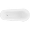 Mexen, Mexen Retro wanna wolnostojąca 170 x 75 cm, fehér/fekete, króm lábak - 53251707575-00