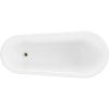 Mexen, Mexen Retro wanna wolnostojąca 170 x 75 cm, fehér/fekete, arany lábak - 53251707575-50
