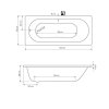 Aqualine, JIZERA kád 140x70x39cm, lábak nélkül, G1470
