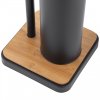 Erga Dyka, WC-papír és WC-kefe tartó 18x18x72 cm, fekete matt-barna, ERG-YKA-P.DYKA-BLK
