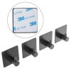 Erga Pad, öntapadó törölközőkampó 4,5x4,5 cm (4 db), fekete matt, ERG-YKA-CH.PAD-4-BLK