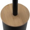 Erga Tango, álló WC kefe 9x9x38 cm, fekete matt-barna, ERG-YKA-P.TANGO