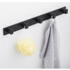 Erga Tenilo, fali akasztó kabátokhoz / 5 kampós törölközőkhöz, fekete matt, ERG-YKA-CH.TENILO