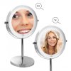 Erga Kimi, nagyítós kozmetikai tükör LED háttérvilágítással 210x320 mm, króm, ERG-YKA-CH.KIMI
