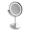 Erga Kimi, nagyítós kozmetikai tükör LED háttérvilágítással 210x320 mm, króm, ERG-YKA-CH.KIMI