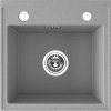 Laveo Trzynastka, 1 kamrás gránit mosogató 440x440x173 mm, szürke, LAV-SBP_510T