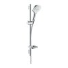 Hansgrohe Raindance Select E, zuhanygarnitúra 120 3jet zuhanyrúddal 65 cm, fehér/króm, HAN-26620400