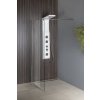Aqualine, WALK-IN fali szerelőfal merevítővel, egyrészes, 800 mm, átlátszó üveg, WI081