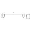 112215 aqualine zero drziak uterakov 330x55mm chrom ze320