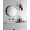 Aqualine, Kerek tükör átmérője 60cm, rögzítés nélkül, matt fekete, 6000