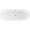 Mexen Celia, szabadon álló kád 170 x 75 cm, fehér, fekete matt túlfolyó, 52331707500-70