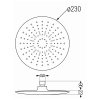 Mexen D-67, esőzuhany fej ø23 cm, króm, 79767-01