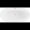 Mexen Eris, szabadon álló kád 155 x 80 cm, fehér, réz túlfolyó, 53441558000-65