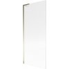 Mexen Next L, 1 szárnyú kádparaván 80 x 150 cm, 6 mm üveg bordás mintával, arany fényes profil, 895-080-000-03-09-50