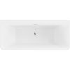 Mexen Volta, szabadon álló fali kád 150 x 75 cm, fehér, króm túlfolyó, 51131507500-01