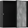 Hansgrohe XtraStoris Rock, fali fülke ajtóval csempéhez 300x300x100mm, fekete matt, HAN-56085670