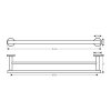 Hansgrohe Logis Universal, törölközőtartó, dupla kar, króm, HAN-41712000