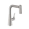 Hansgrohe M71, mosogató csaptelep M7116-H220 kihúzható spray-vel, sBOX, rozsdamentes megjelenés, HAN-73800800