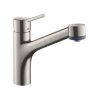 Hansgrohe Talis M52, mosogató csaptelep M5216-H170 kihúzható spray-vel, sBOX, rozsdamentes megjelenés, HAN-73860800
