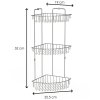 Erga Vega, 3 szintes sarokpolc 52x25,5x19 cm, króm, ERG-YKA-E.VEGA S3