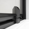 Polysan, EASY BLACK csuklós zuhanyajtó 880-1020mm, TÉGLA üveg, EL1738B