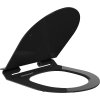 Mexen Lena, vékony, lassan záródó WC ülőke, duroplast, fekete fényes, 39242070