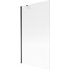 Mexen Next, kádparaván 1 szárny 100 x 150 cm, fix szárny, 6 mm-es üveg csíkokkal, fekete profil, 895-100-000-00-09-70