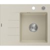 Mexen Ben, 1 kamrás gránit mosogató 600x500x190 mm, jobb + króm szifon, bézs, 6523605000-69